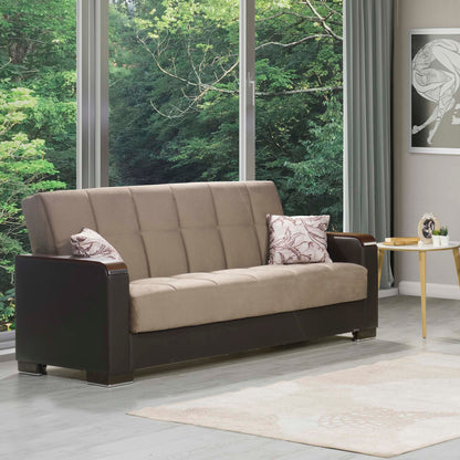 Ottomanson Armada X - Upholstered Convertible Wood Trimmed Sofabed With Storage