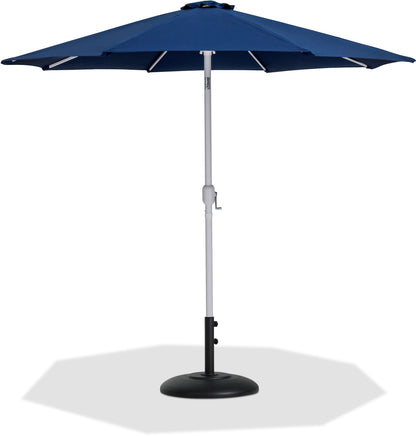 Fiji - Aluminum Patio Umbrella With Round Black And White Base