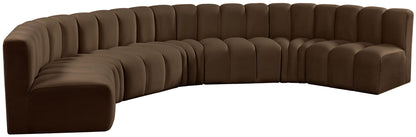 Arc - Velvet 7 Piece U-Shaped Modular Sofa