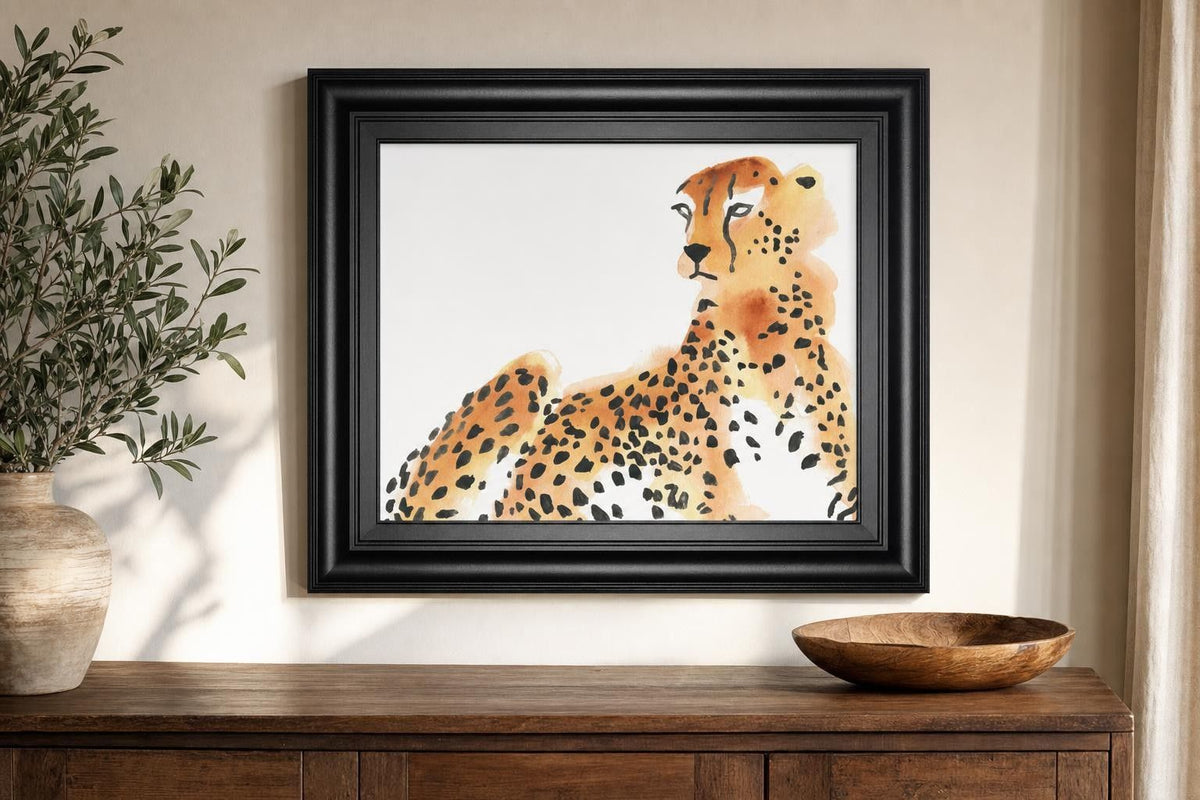 22x26 Majestic Cheetah I By June Erica Vess - Orange