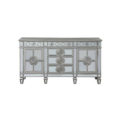 Varian - Server - Mirrored & Antique Platinum - 36"