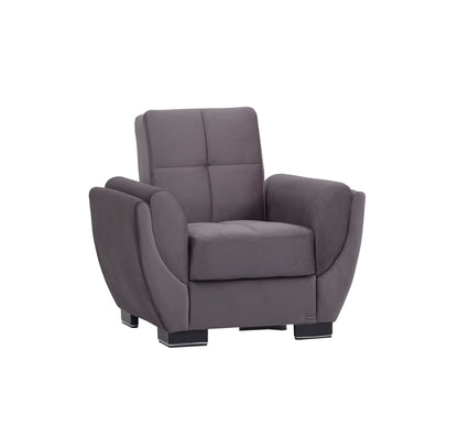 Ottomanson Armada Air - Upholstered Convertible Armchair With Storage - Microfiber