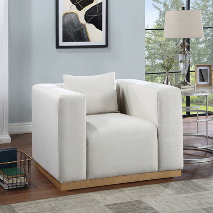 Alfie - Linen Textured Fabic Chair