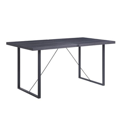 Nakula - Dining Table - Gray Oak & Black