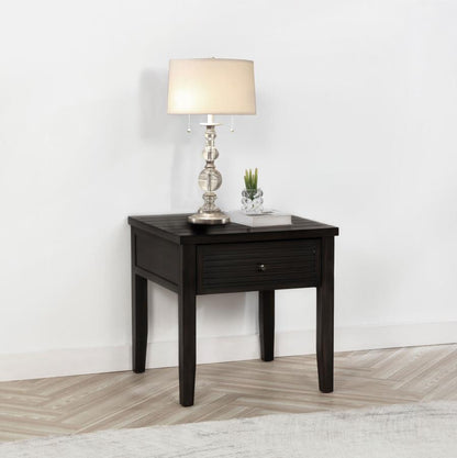 Concord - 1-Drawer Square End Table - Distressed Java