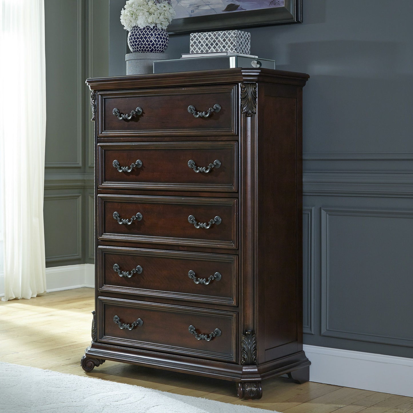 Messina Estates - 5 Drawer Chest - Dark Brown