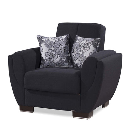Ottomanson Armada Air - Upholstered Convertible Armchair With Storage - Polyester