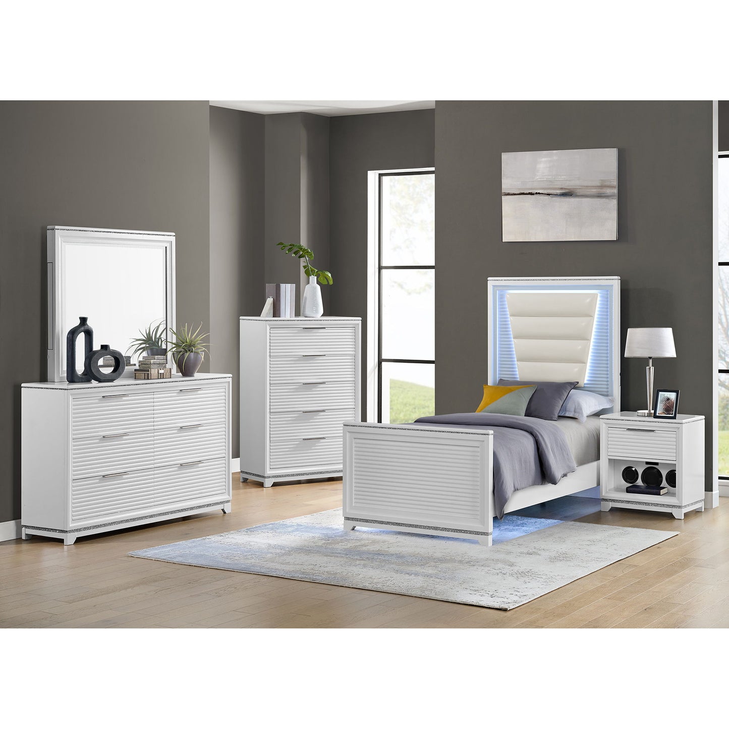 Denmark - Dresser And Mirror Set - White