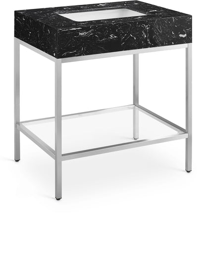 Marmo - Engineered Marble Bathroom Vanity With Chrome Base