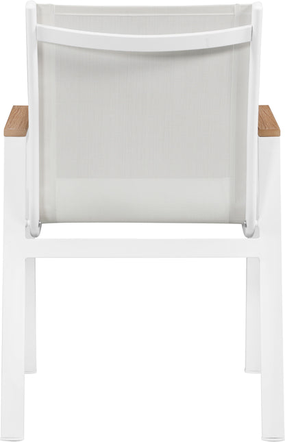 Nizuc - Outdoor Patio Dining Arm Chair (Set of 2) - White - Fabric