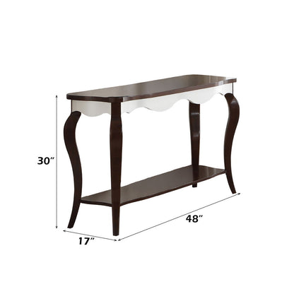 Mathias - Sofa Table - White & Walnut