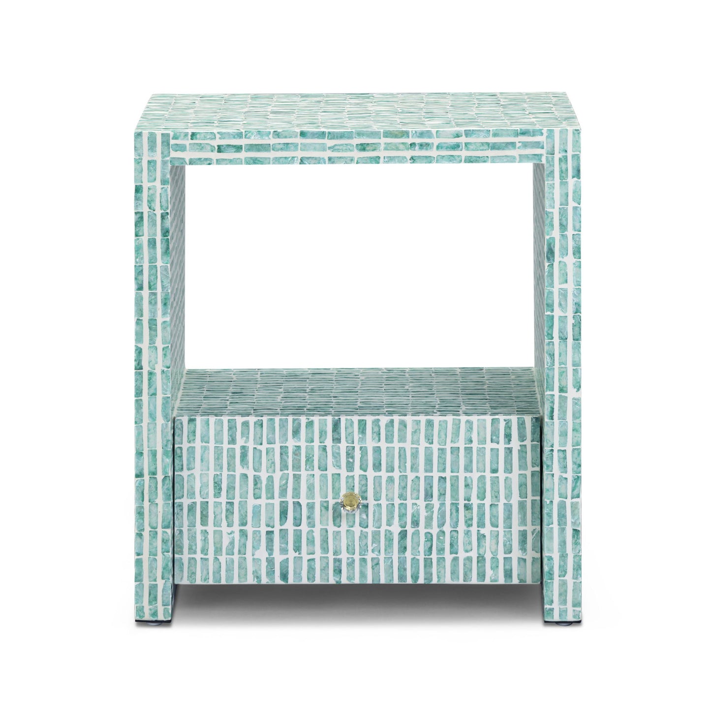 Tia - Mother Of Pearl Nightstand - Blue