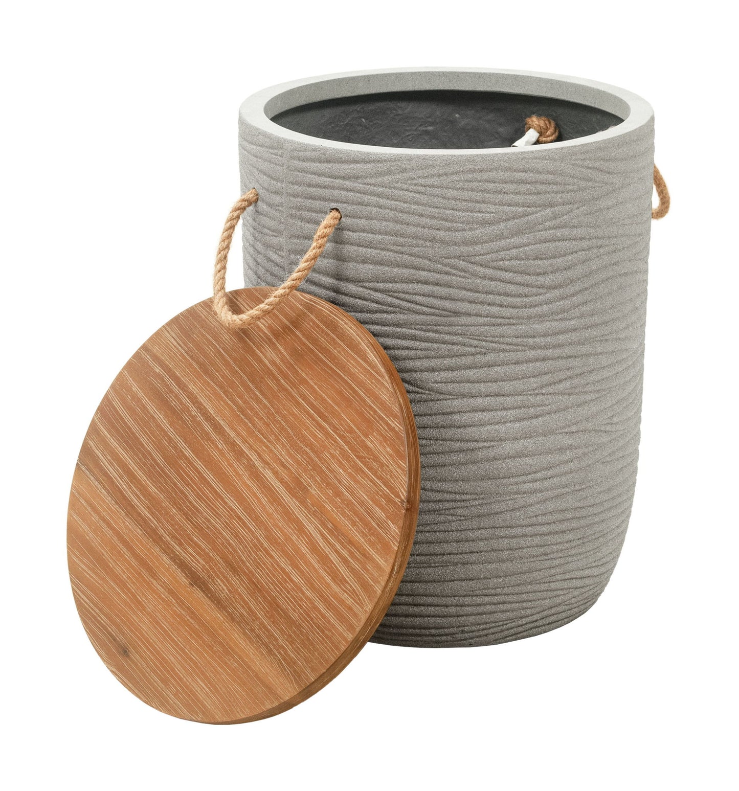 Biban - Outdoor Side Table - Natural & Brown