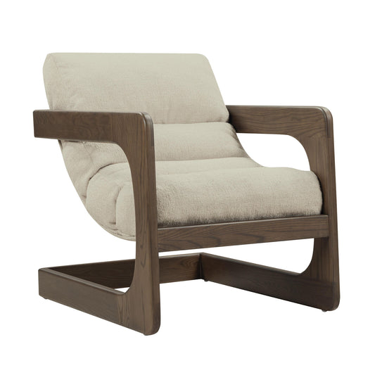 Palma - Textured Weave Accent Chair With Brown Base