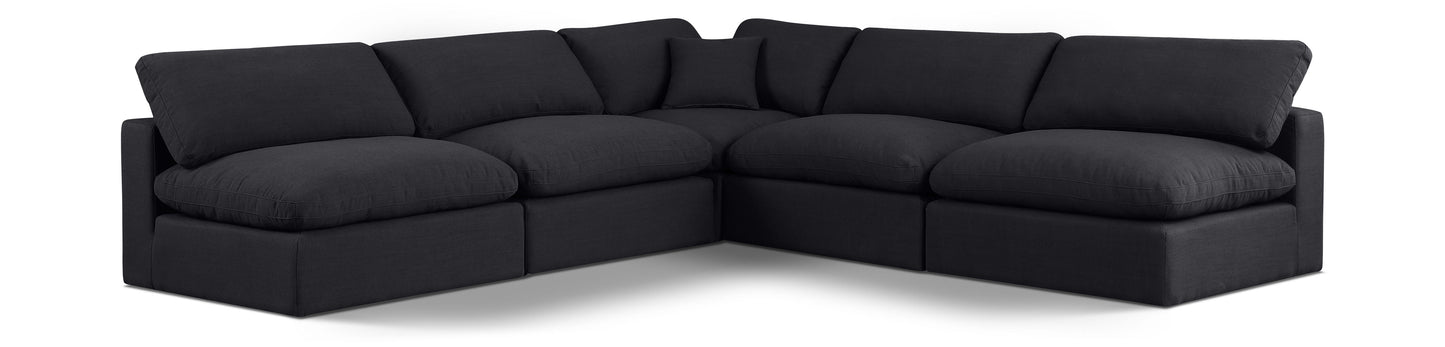 Comfy - 5 Piece Linen Modular Corner Armless Sectional