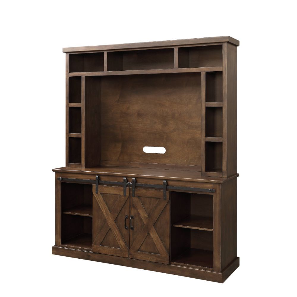 Aksel - Entertainment Center Include 91617Fir) - Walnut