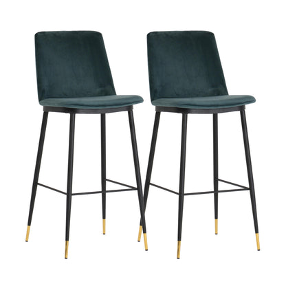 Evora - Velvet Counter Stool (Set of 2)