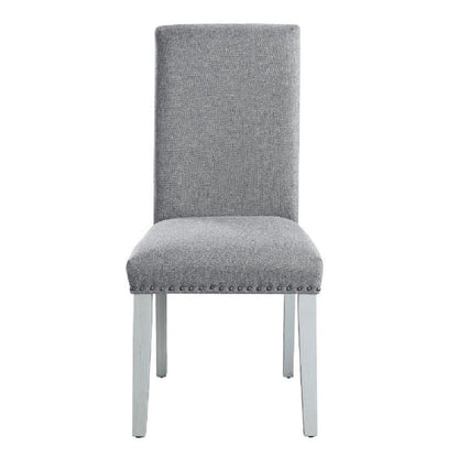 Lanton - Side Chair (Set of 2) - Gray Linen & Antique White