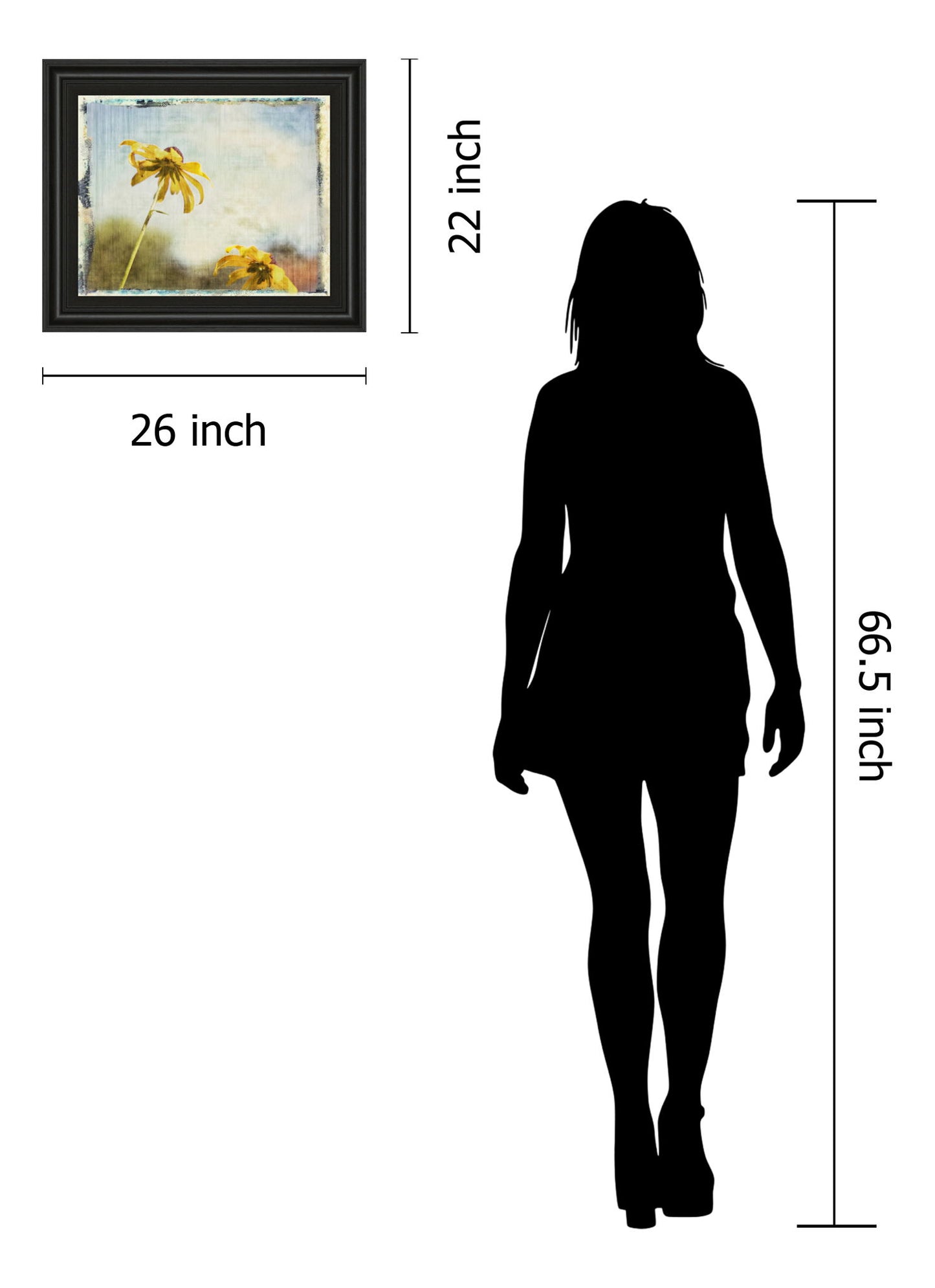 Blackeyed Susan Il By Meghan Mcsweeney - Framed Print Wall Art - Yellow