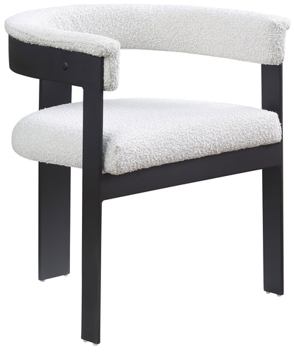 Romeo - Boucle Dining Chair With Black Base (Set of 2)