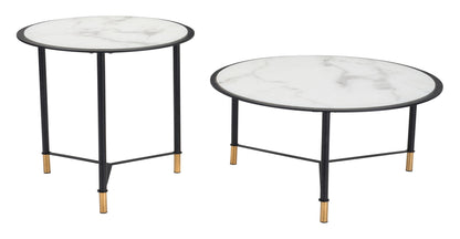 Davis - Coffee Tables (Set of 2) - White & Black