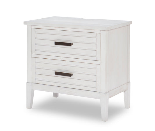 Edgewater Sand Dollar - Two Drawer Nightstand - White