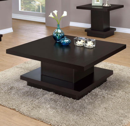 Reston - Square Engineered Wood Coffee Table - Cappuccino