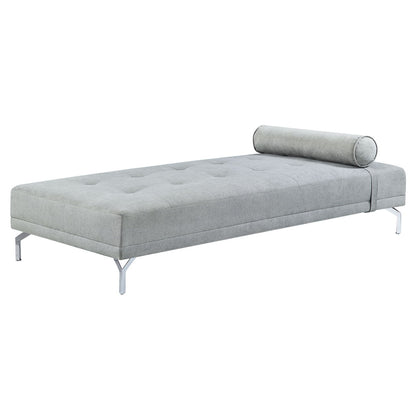 Quenti - Futon - Gray Melange Velvet