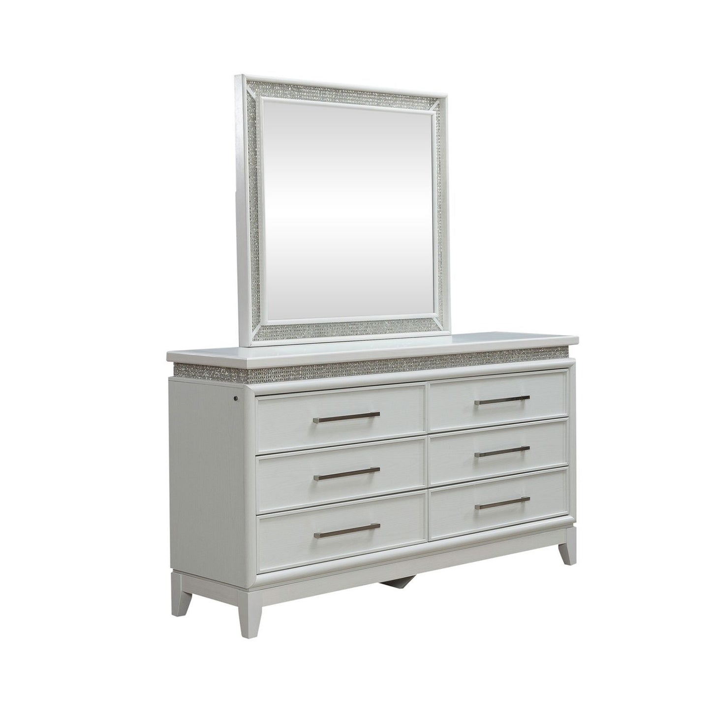 Reflections - Dresser & Mirror - White
