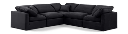 Indulge - Velvet 5 Piece Modular Corner Sectional