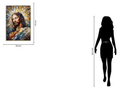 Radiant Serenity Portrait - 40" x 28" Framed Wall Art