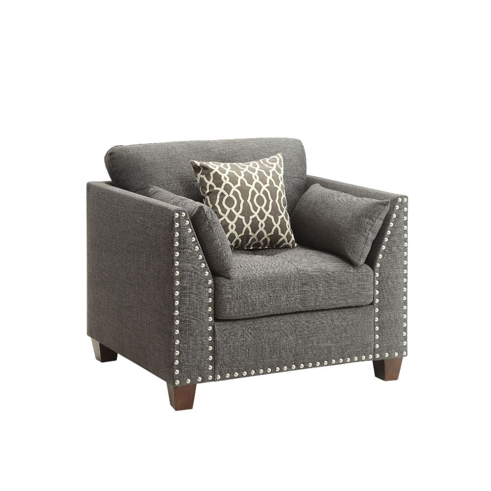 Laurissa - Chair - Light Charcoal Linen