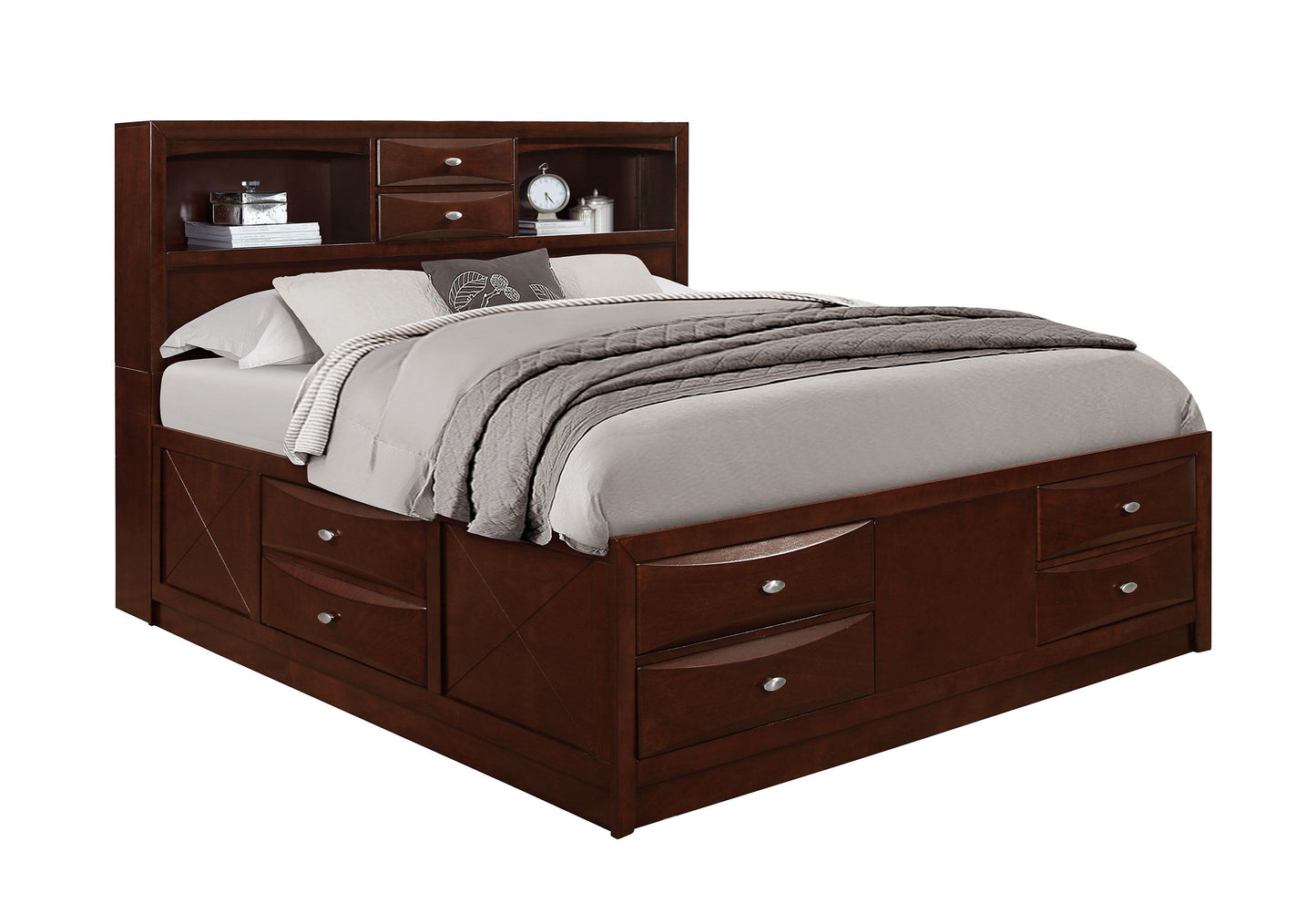 Linda - Queen Bed - Merlot