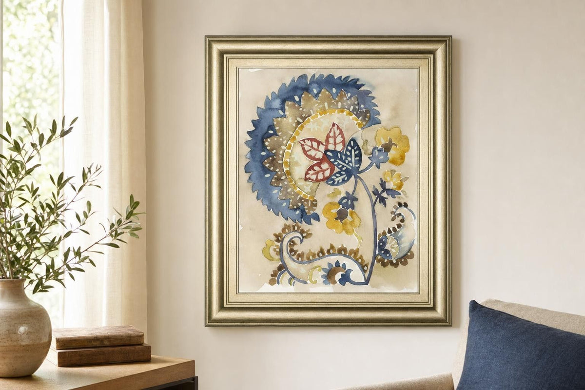 22x26 Paisley Path II By Chariklia Zarris - Beige