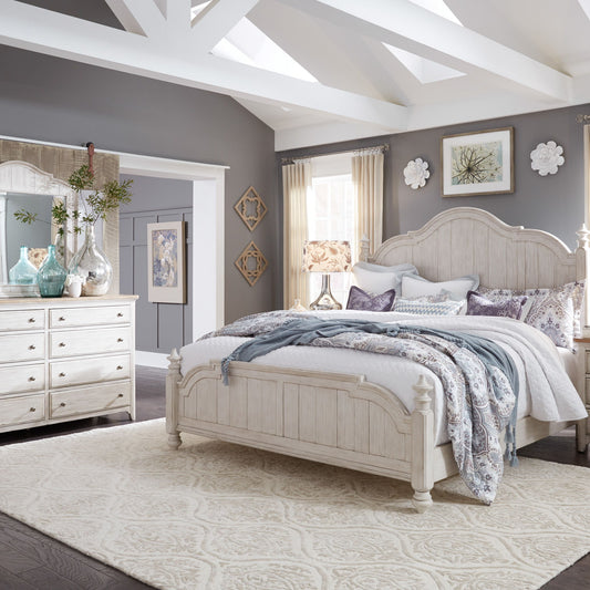 Farmhouse Reimagined - Poster Bed, Dresser & Mirror