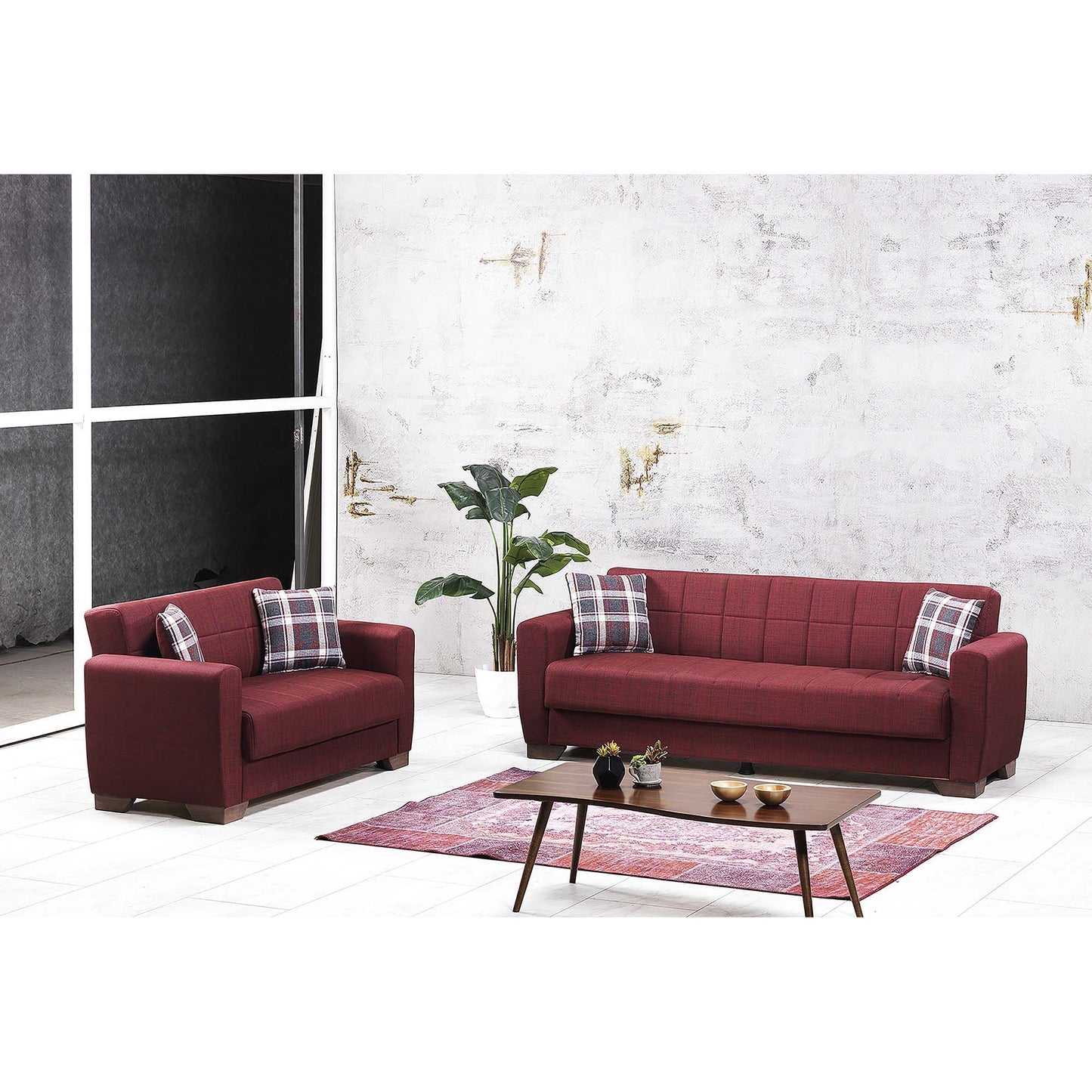 Ottomanson Barato - Upholstered Convertible Loveseat With Storage