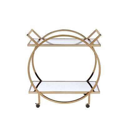 Traverse - Serving Cart - Mirrored & Champagne