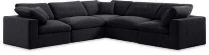 Comfy - 5 Piece Velvet Modular Corner Sectional