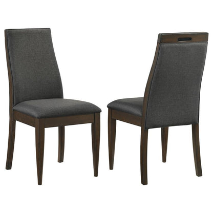 Wes - Upholstered Dining Side Chair (Set of 2) - Dark Walnut