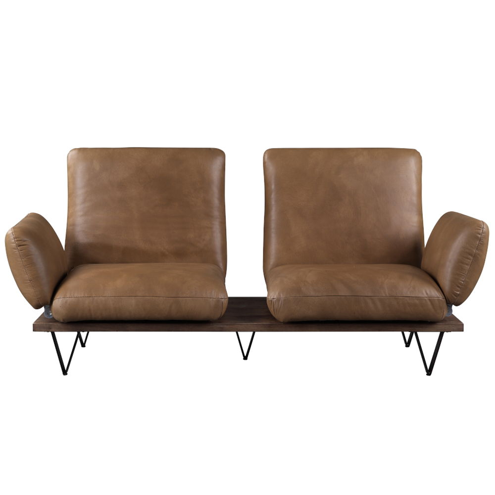 Narech - Sofa With Swivel - Nutmeg Top Grain Leather