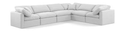 Indulge - Linen 6 Piece Modular Corner Sectional - White