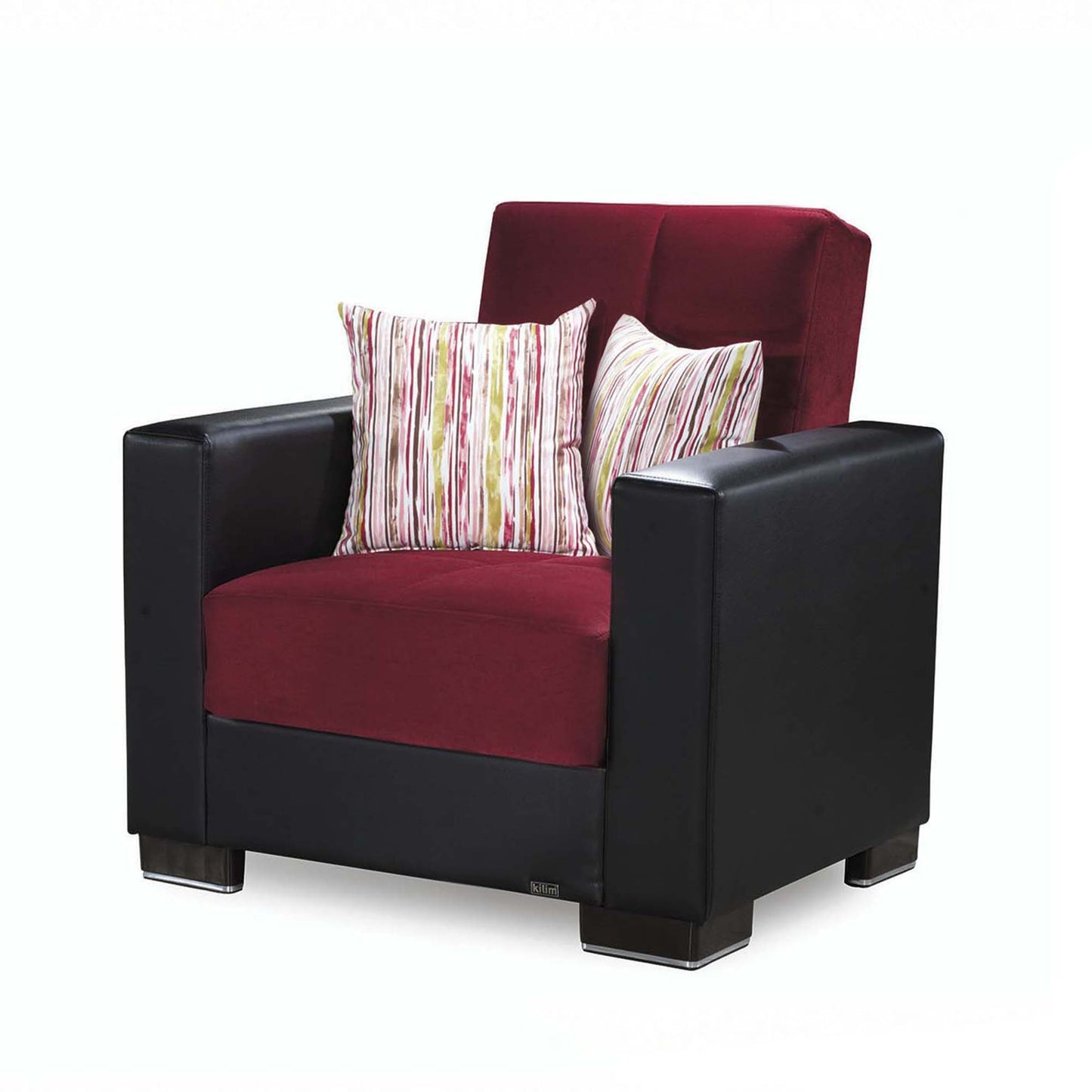 Ottomanson Armada - Upholstered Convertible Armchair With Storage - Microfiber