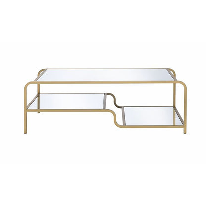 Astrid - Coffee Table - Gold & Mirror