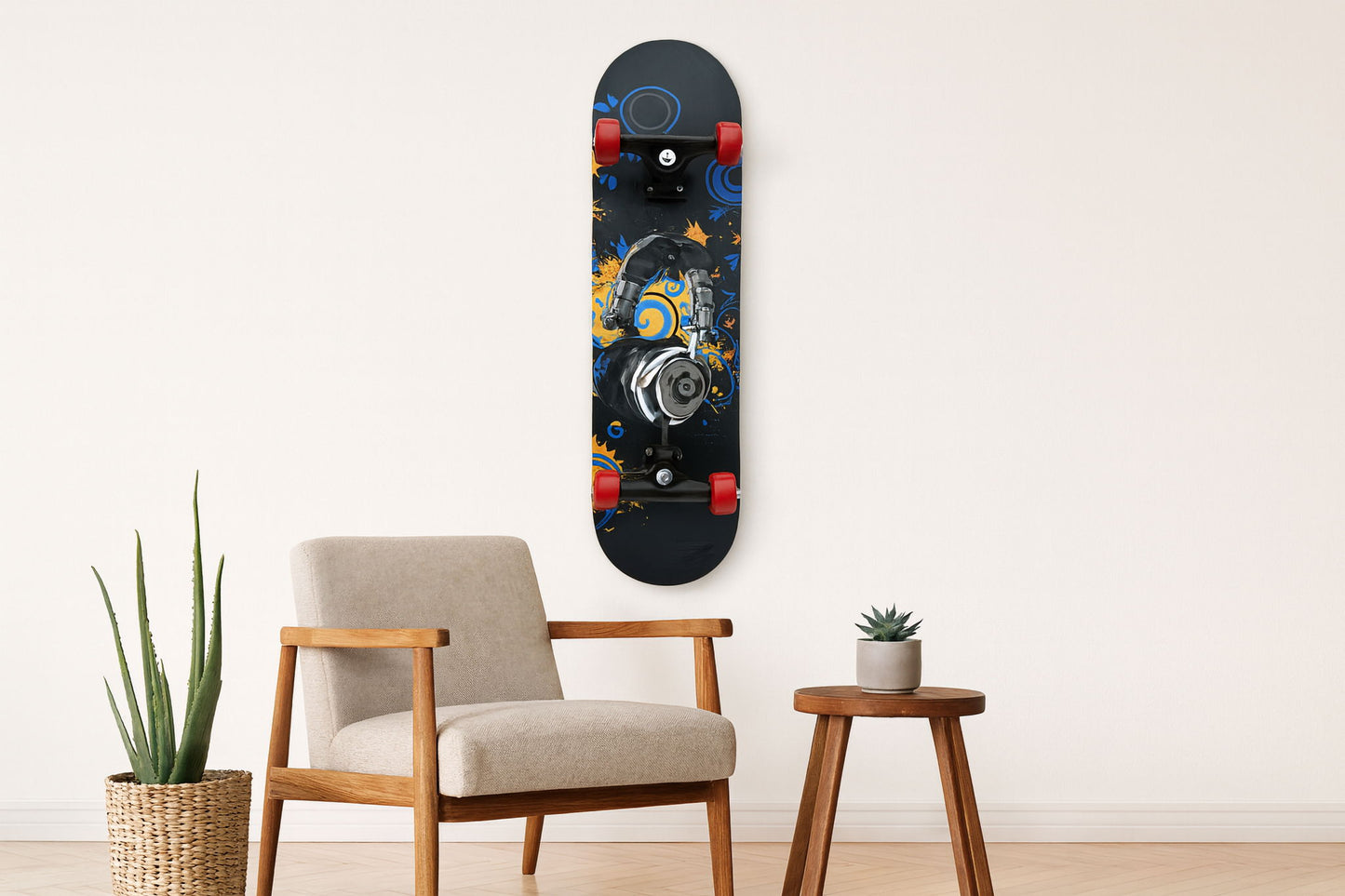 Skateboard - Head Phones - Black