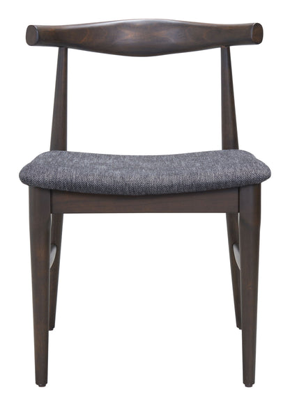 Tuzka - Dining Chair (Set of 2) - Gray / Espresso
