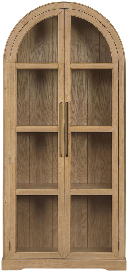 Corva - Solid Wood, Oak Veneer And Stainless Steel Storage Cabinet