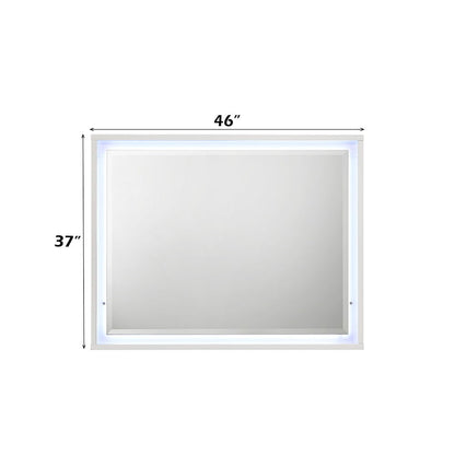 Esther - Mirror With LED - White / Silver