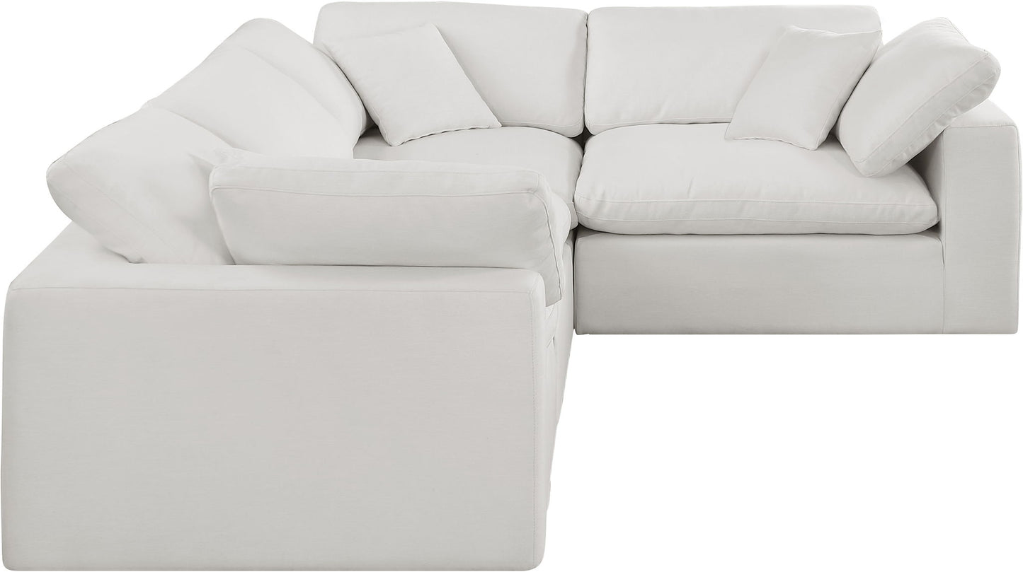 Comfy - 4 Piece Linen Fabric Modular Sectional