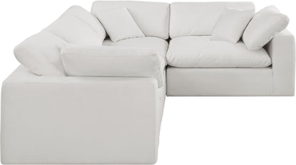 Comfy - 4 Piece Linen Fabric Modular Sectional