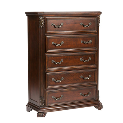 Messina Estates - 5 Drawer Chest - Dark Brown